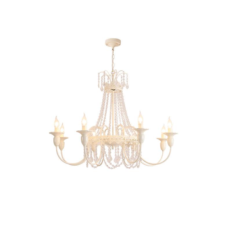 Pavia Chandelier ∅ 37.4″ x H 29.5″ / Dia 95cm x H 75cm / White & Clear Chandelier