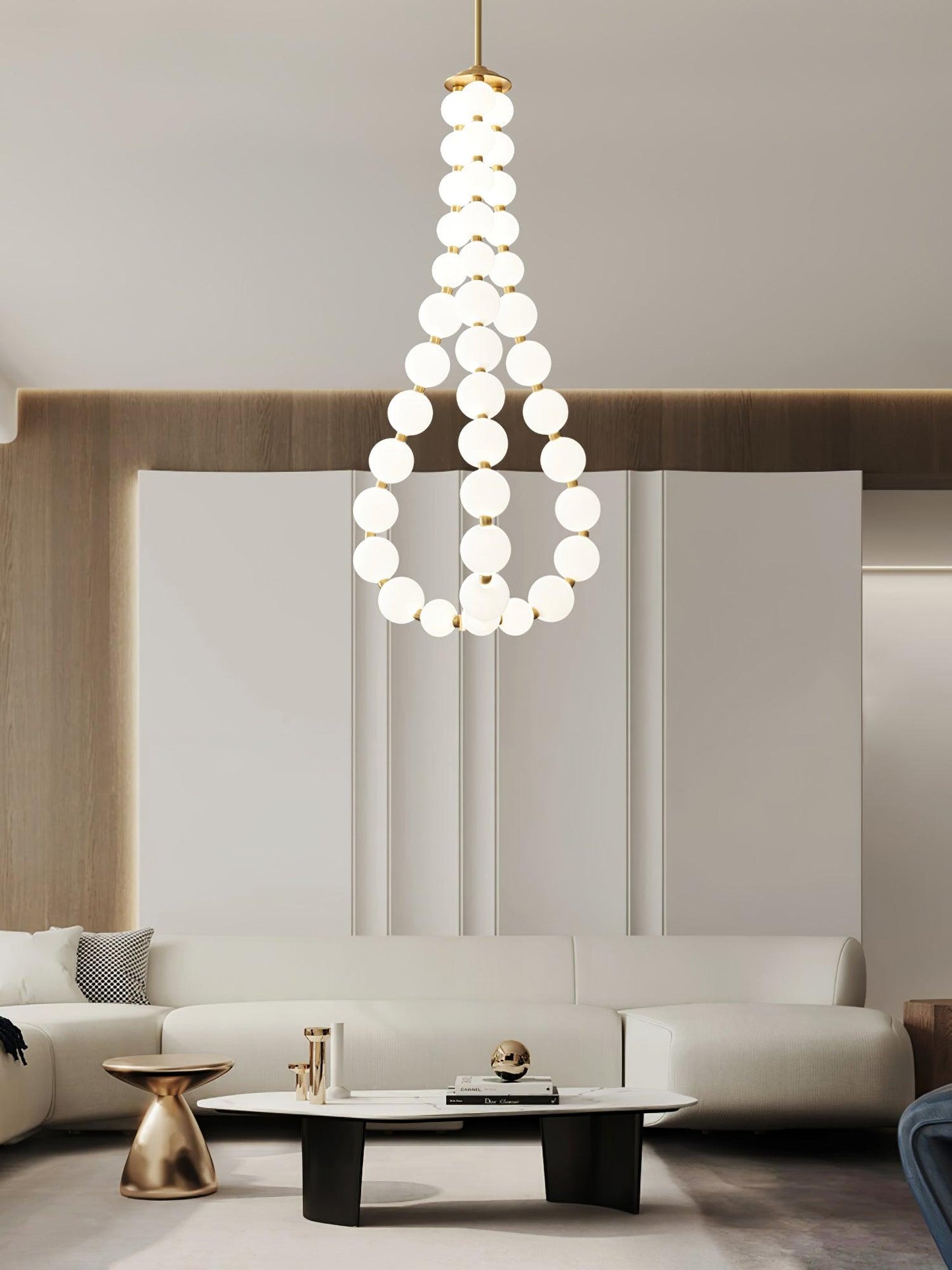 Acrylic Pearl Necklace Chandelier