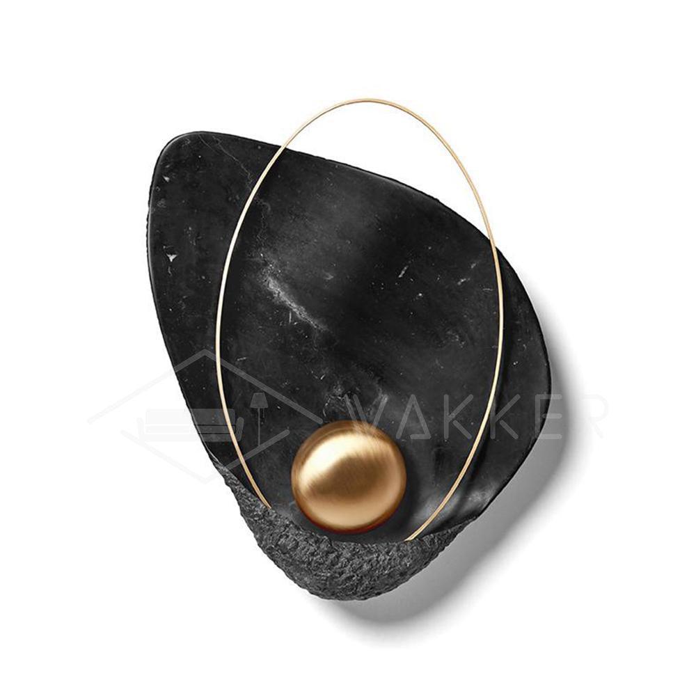 Pearl Wall Lamp ∅ 10.6″ x H 15.7″ / Dia 27cm x H 40cm / Black / Warm Light Wall lamp