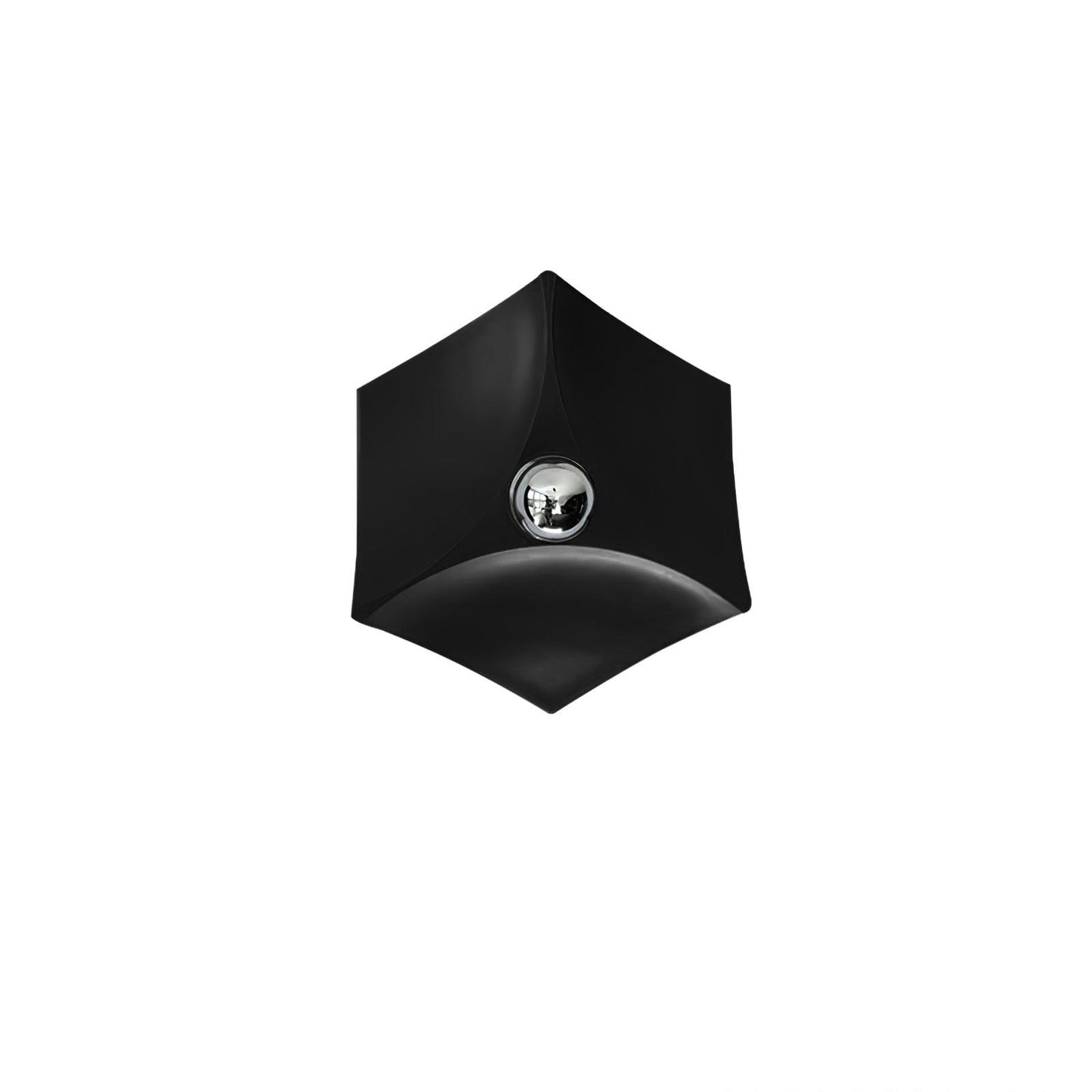Pentagon Combination Wall Lamp ∅ 14.2″ x H 3.5″ / Dia 36cm x H 9cm / Black & Chrome Wall lamp