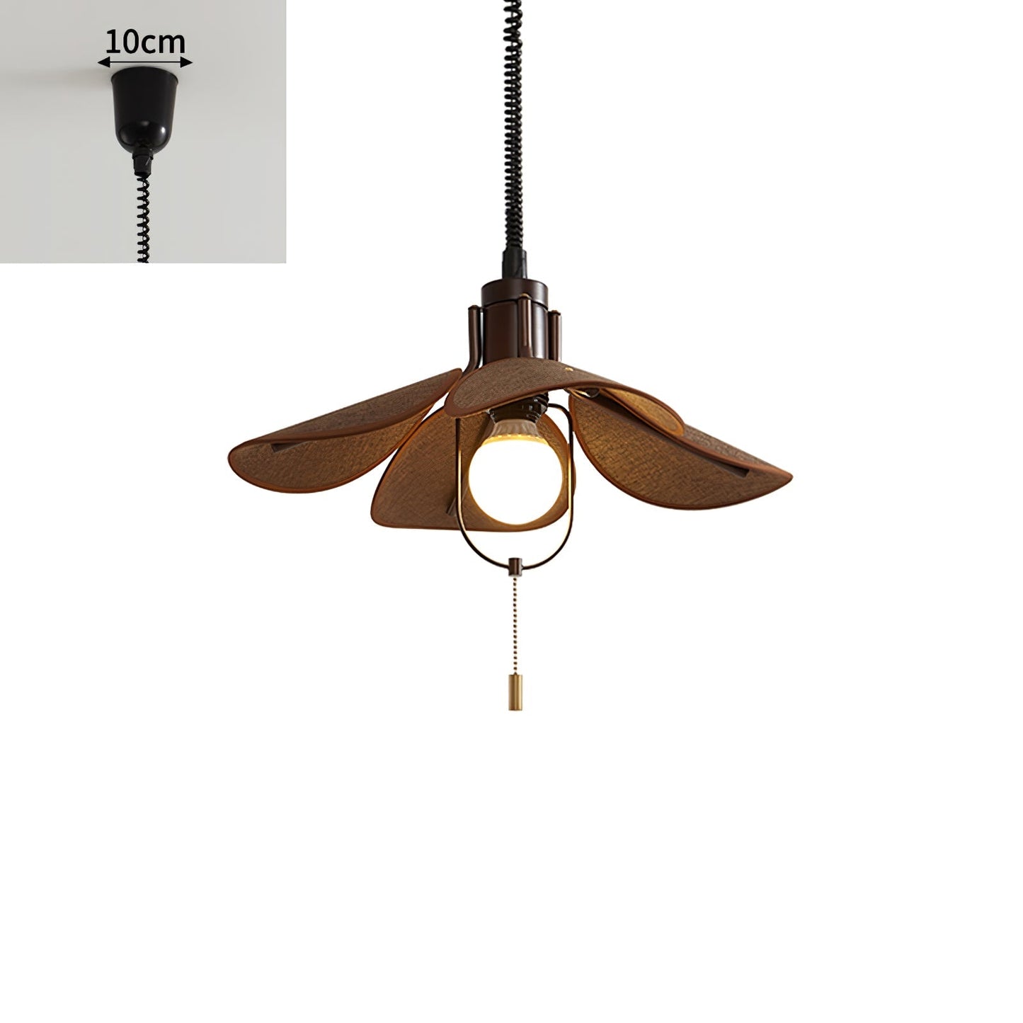 Petal Bloom Pendant Light Model B ∅ 20.5″ x H 8.7″ / Walnut Color & Dark Brown Pendant light