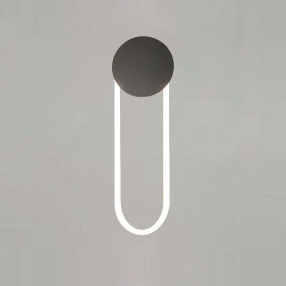 RA Wall Lamp ∅ 9.8″ x H 22″ / Dia 25cm x H 56cm / Matte Black & White / Warm Light Wall lamp