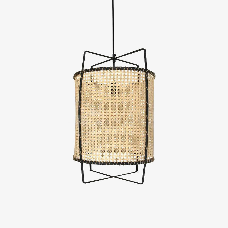 Rattan Cane Pendant Light ∅ 15.8″ x H 23.6″ / Dia 40cm x H 60cm / Black Pendant light