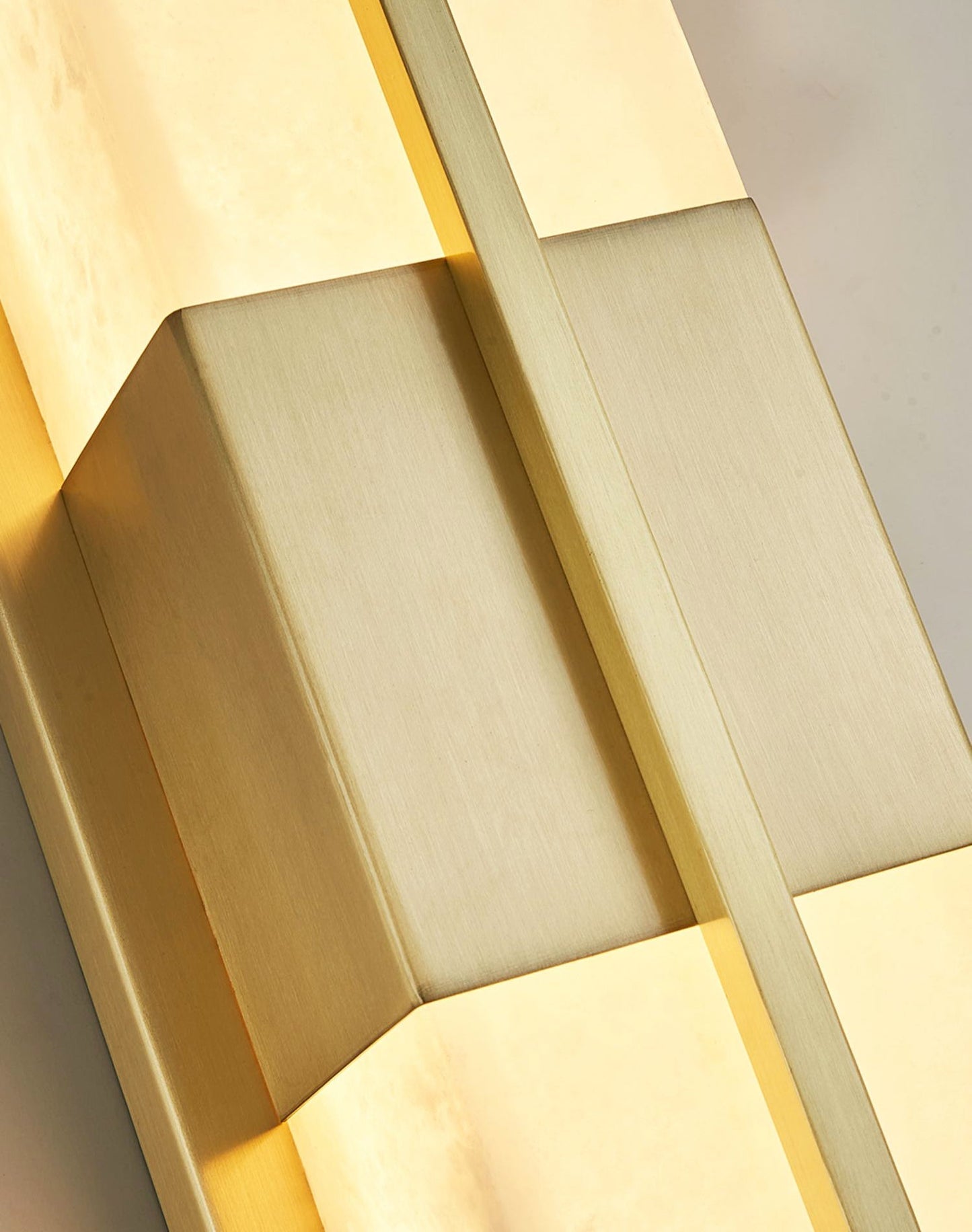 Rectangular Alabaster Brass Wall Sconce Wall lamp