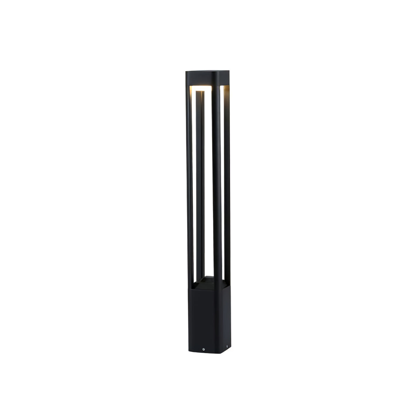 Rectangular Column Garden Light ∅ 3.9″ x H 35.4″ / Dia 10cm x H 90cm / Black / Warm Light Table lamp