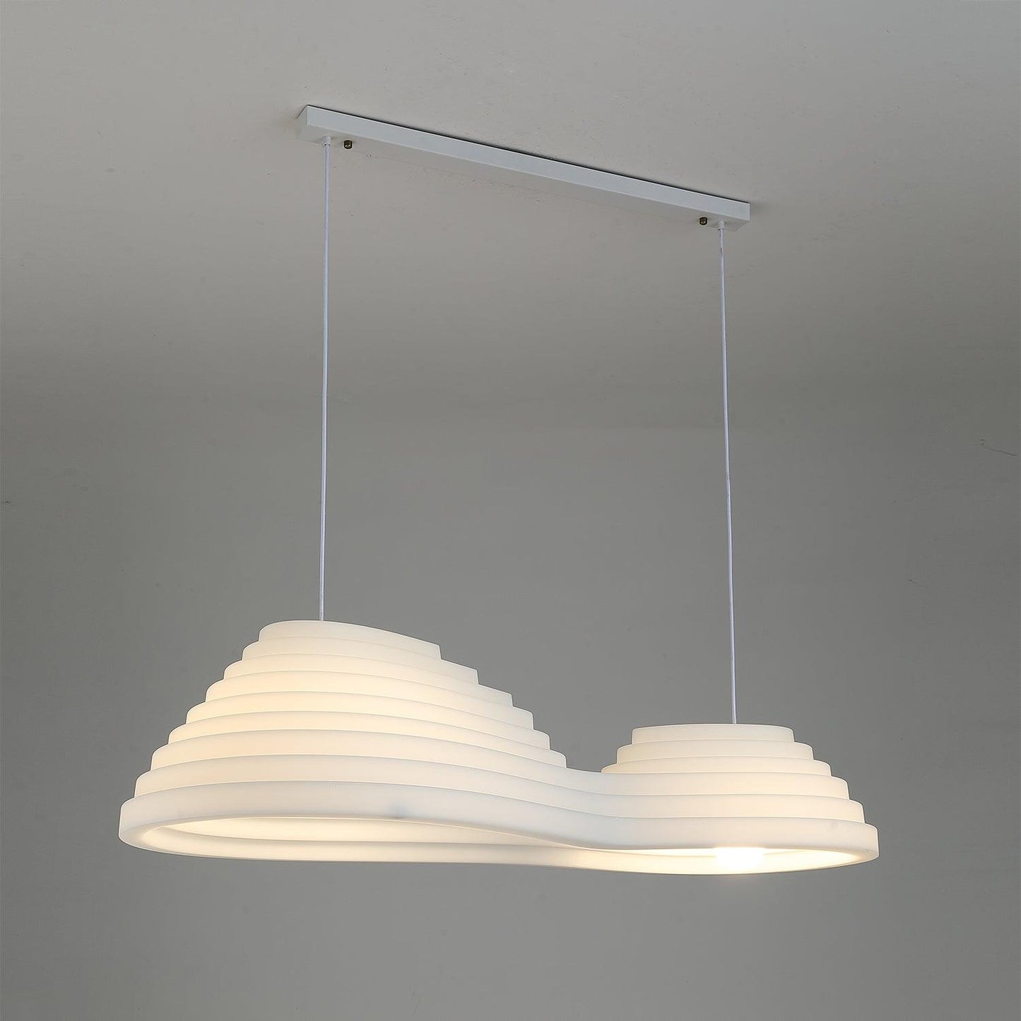 Rice Field Acoustic Acrylic Lamps ∅ 23.6″ x H 9.5″ / Dia 60cm x H 24cm / White Pendant light
