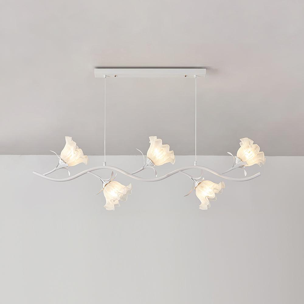 Ricko Simi Chandelier Model B 5 Heads L ∅ 47.2″ x H 47.2″ / White Chandelier