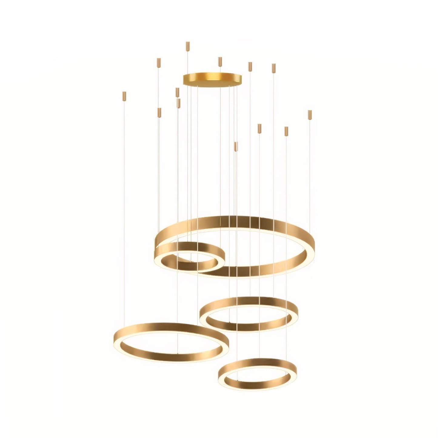 Ring LED Pendant Light Dia 30cm + 40cm + 60cm + 80cm + 100cm / Warm Light Chandelier