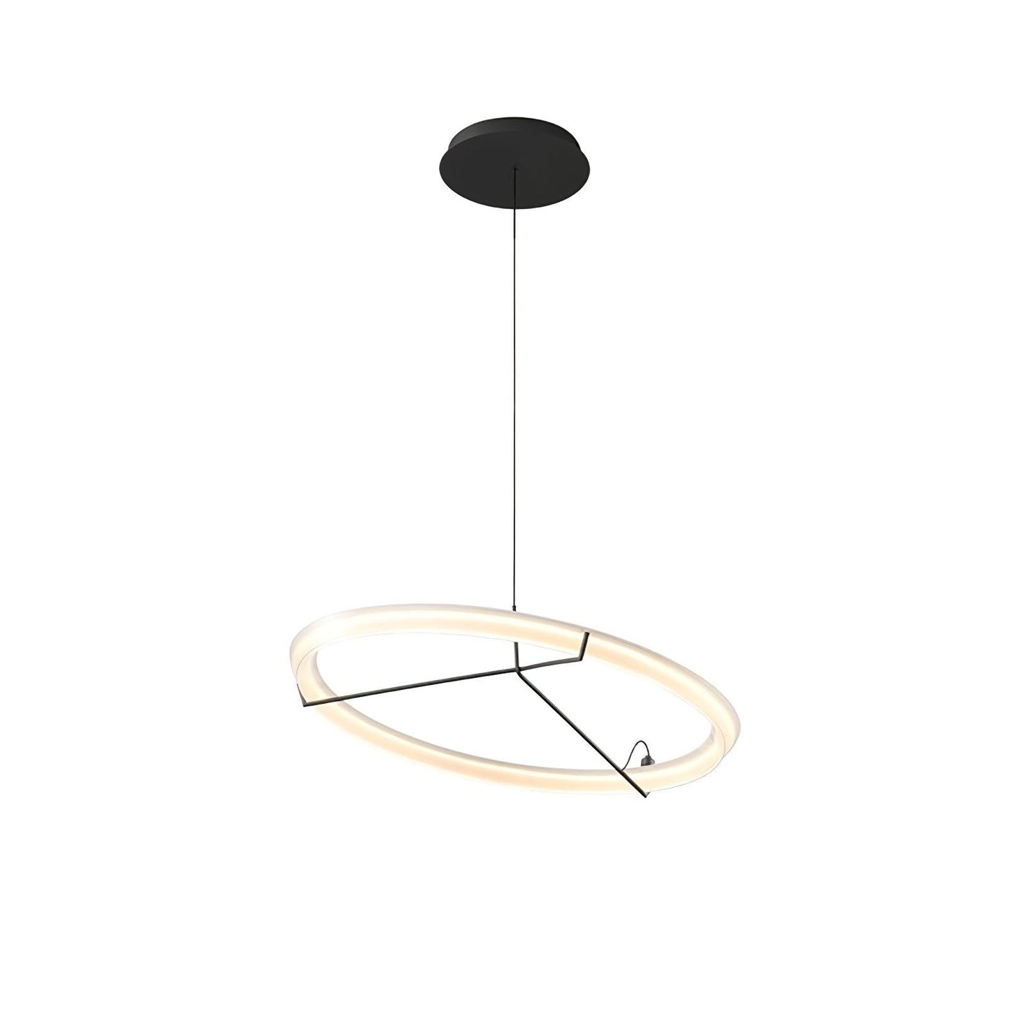 Ring Nodes Pendant Lamp Model B ∅ 29.5″ x H 59.1″ / Dia 75cm x H 150cm / Black & White / Warm light Pendant light