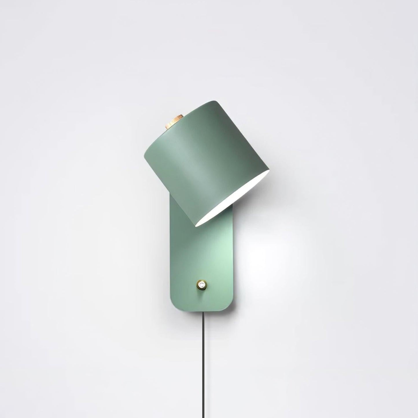 Rotatable Cylinder Plug-in Wall Lamp ∅ 5.1″ x H 11.8″ / Dia 13cm x H 30cm / Green / US Plug 1001 Wall lamp