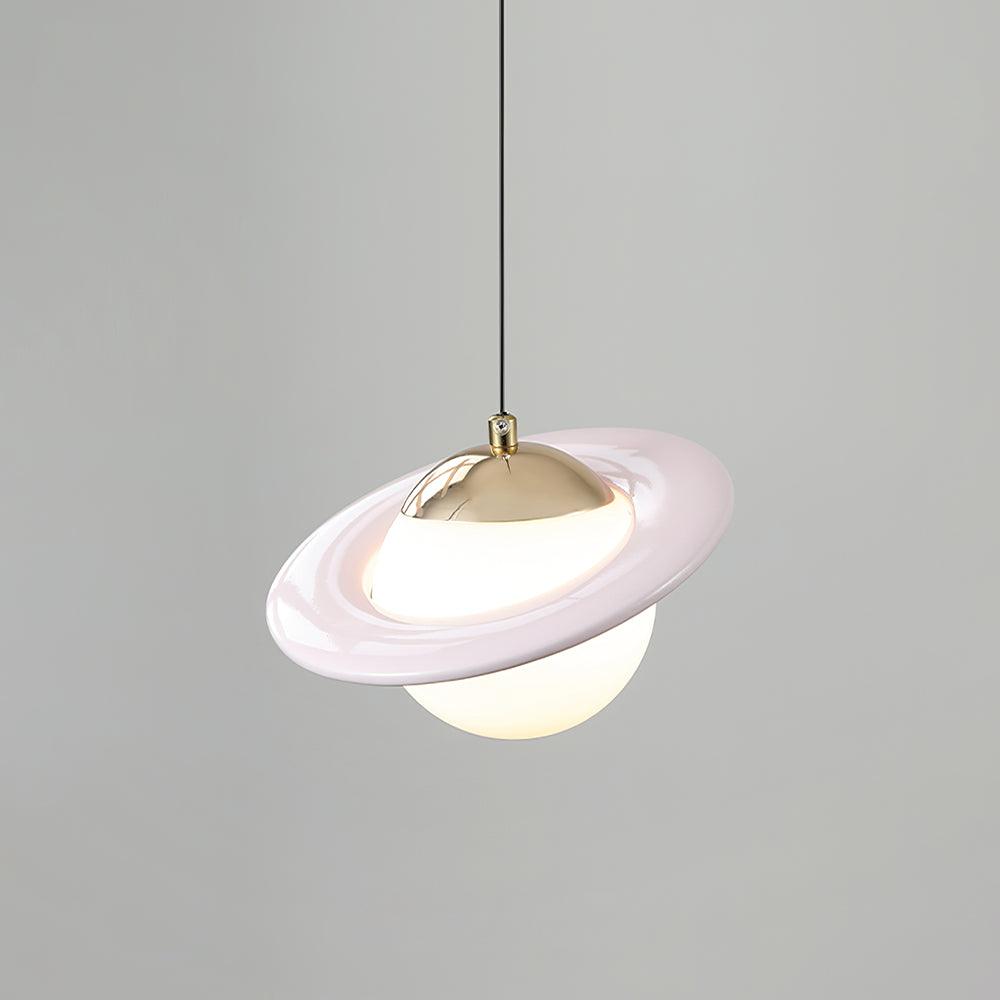 Saturn Planet Pendant Lamp ∅ 7.8″ x H 7.8″ / Dia 20cm x H 20cm / Purple / Warm White Pendant light