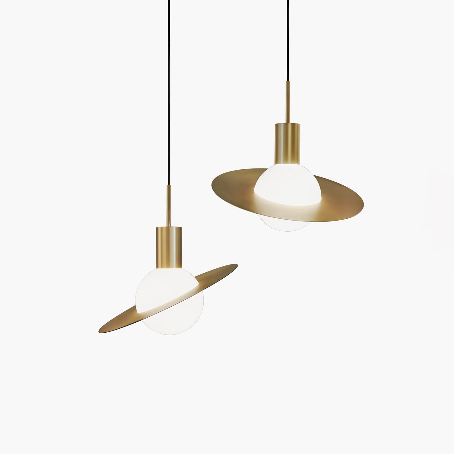 Saturne Suspensions Lamp ∅ 7.9″ x H 11″ / Dia 20cm x H 28cm / Brass Pendant light