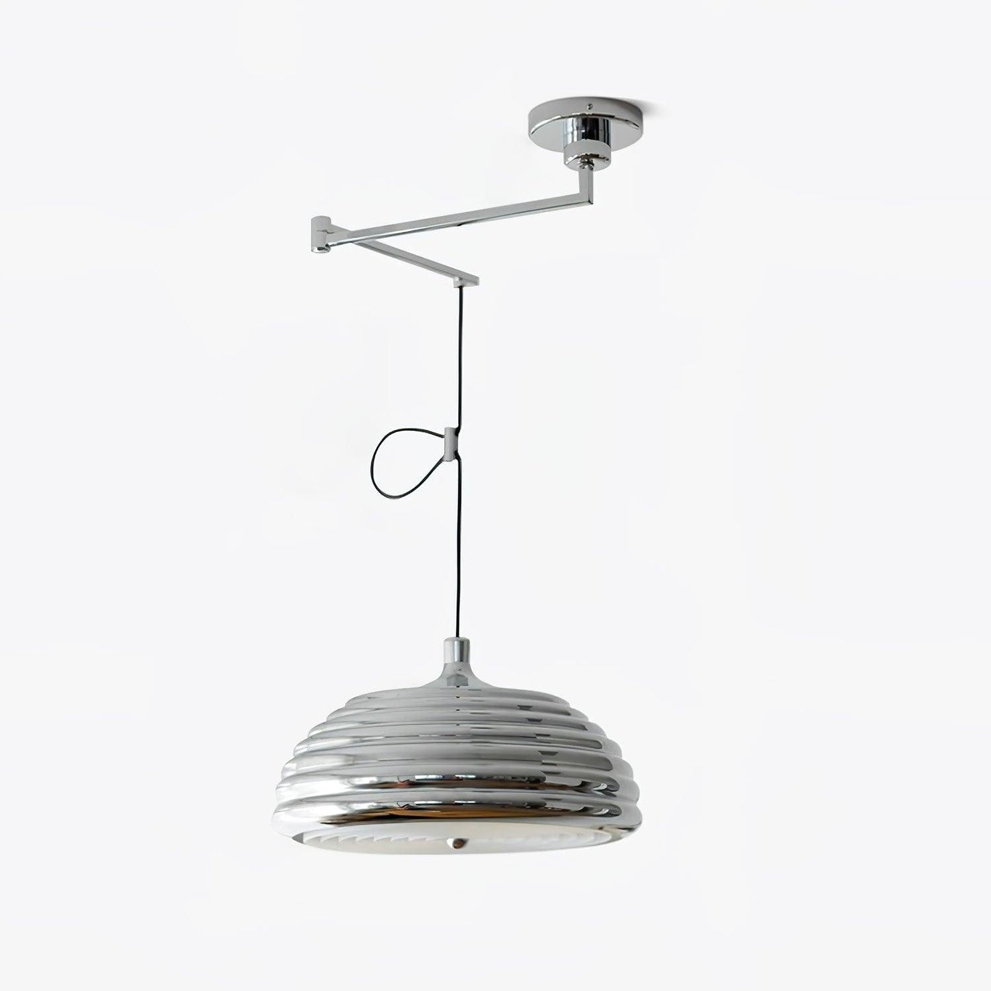 Saturno Chrome Pendant Lamp ∅ 15.7″ x H 47.2″ / Dia 40cm x H 120cm / Chrome Pendant light