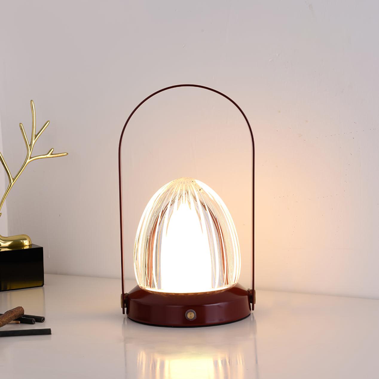 Seine Built-in Battery Table Lamp ∅ 5.5″ x H 9.6″ / Dia 14cm x H 24.5cm / Dark red / Touch Switch Table lamp