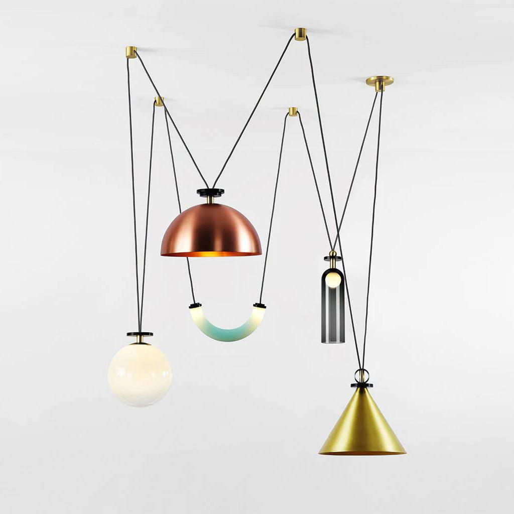 Geometric Shape Art Modern Chandelier Section G: ∅ 43.3″ x H 47.2″ / Dia 110cm x H 120cm Chandelier