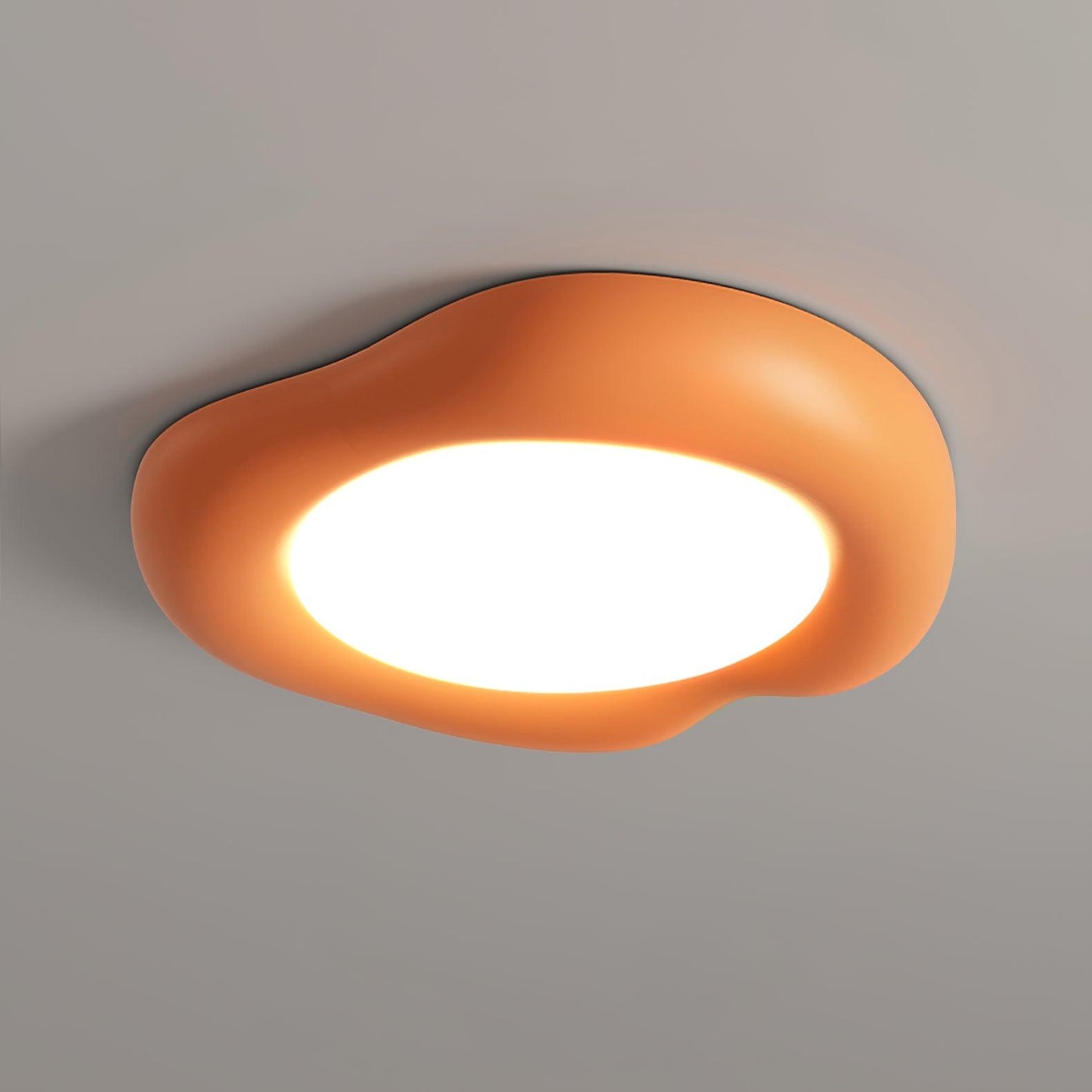 Shaped Apple Ceiling Lamp ∅ 19.7″ x H 3.5″ / Dia 50cm x H 9cm / Orange / Three-color changing light Ceiling lamp