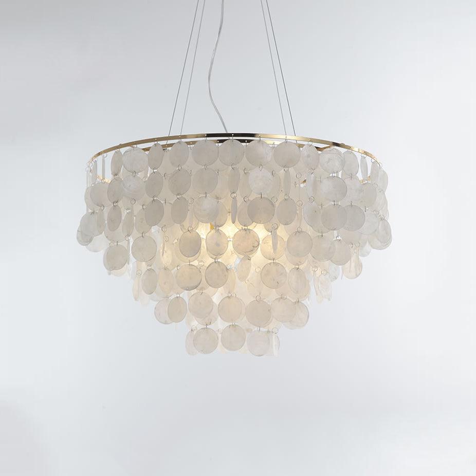 Shell Wind Chime Chandelier ∅ 23.6″ x H 15.7″ / Dia 60cm x H 40cm / Copper + White Chandelier