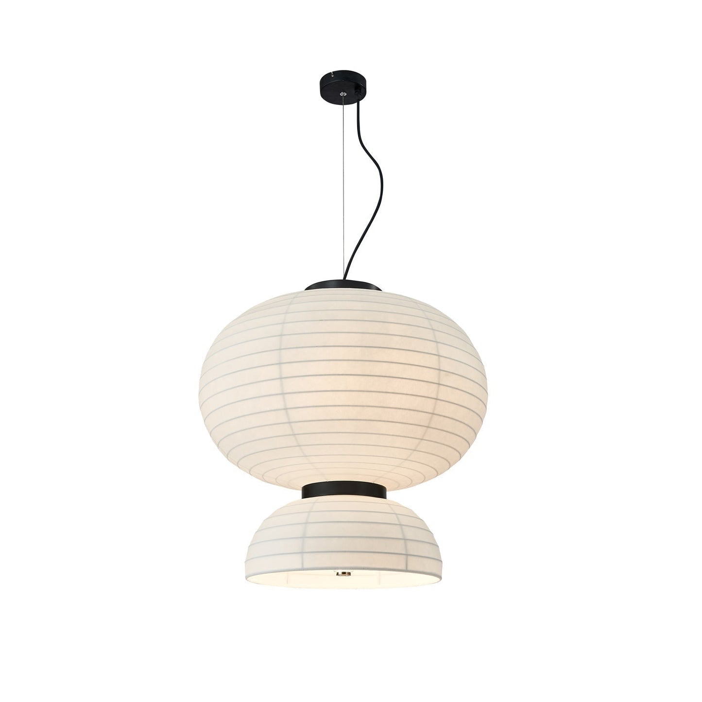 Silk Formakami Pendant Light ∅ 21.7″ x H 22.8″ / Dia 55cm x H 58cm / Black & White Pendant light