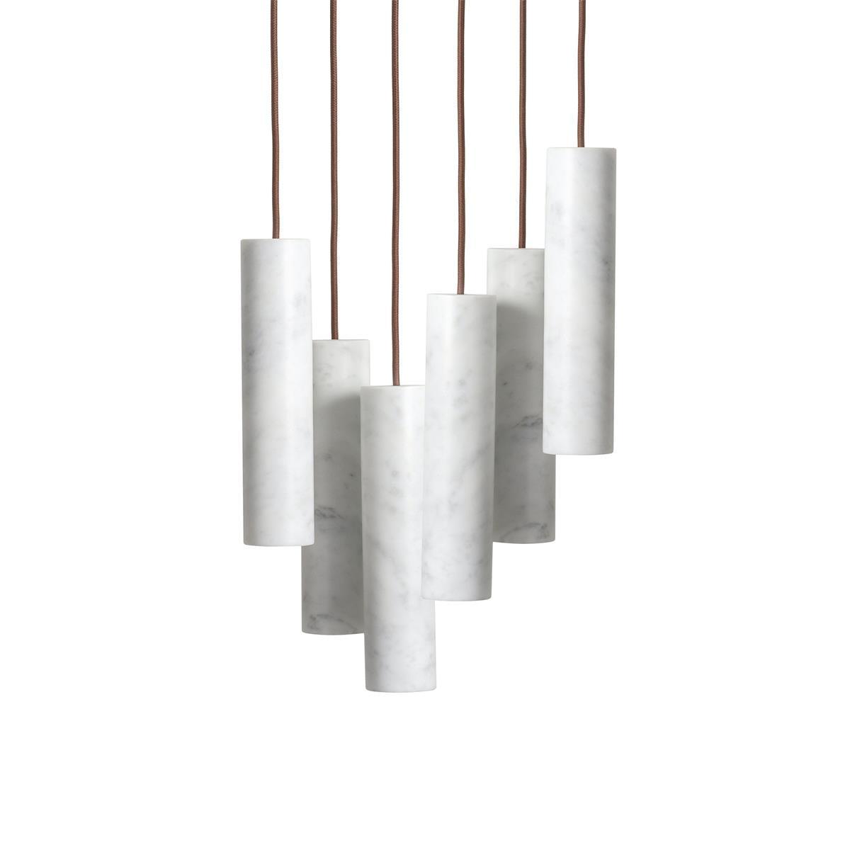 Silo Pendant Light 6 heads ∅ 11.8″ x H 59″ / Dia 30cm x H 150cm / White Pendant light
