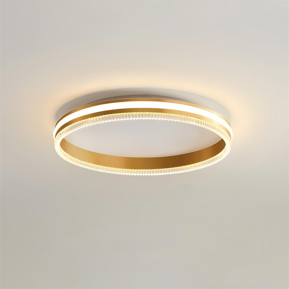 Simple Acrylic Ring Ceiling Light ∅ 19.7″ x H 3.1″ / Dia 50cm x H 8cm / Gold / Warm light Ceiling lamp