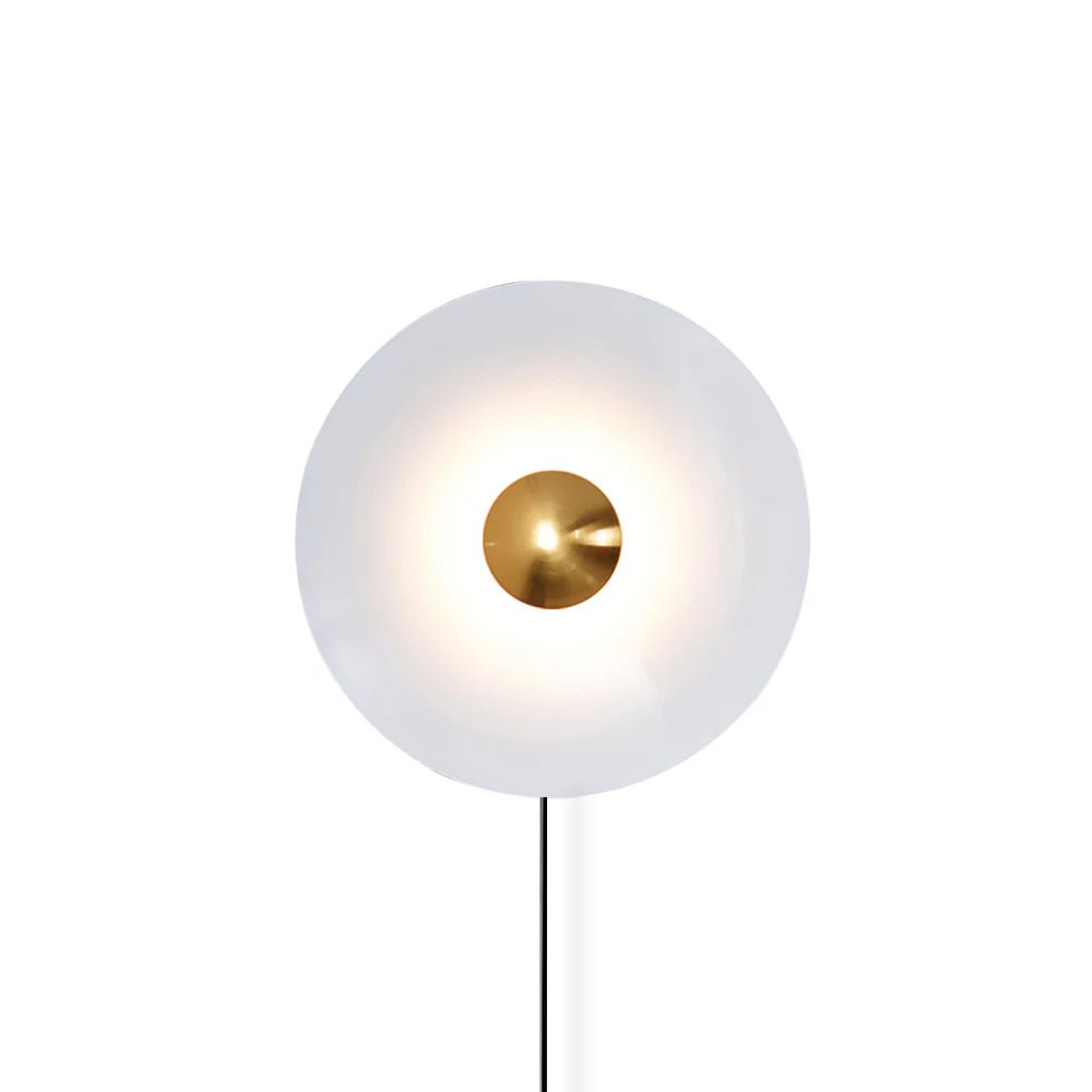 Simplicity Glow Plug-in Wall Light ∅ 11.8″ x H 11.8″ / White & Antique copper / US Plug 1001 Wall lamp
