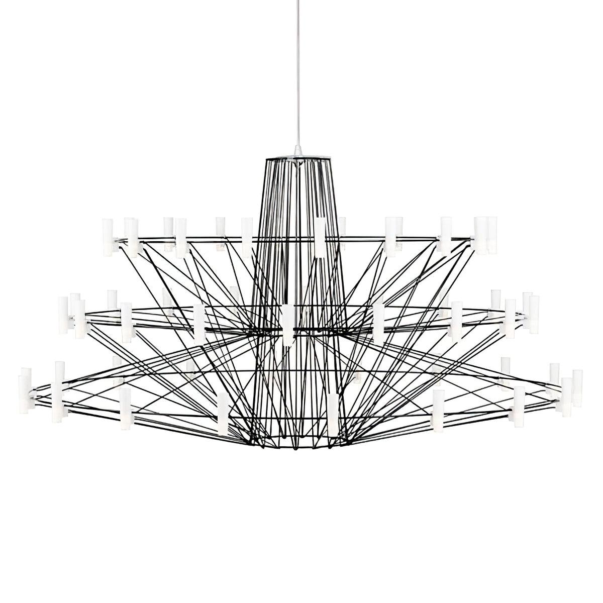 Sky Ballet Chandelier ∅ 39.8″ x H 21.3″ / Dia 101cm x H 54cm / Black / Warm Light Chandelier