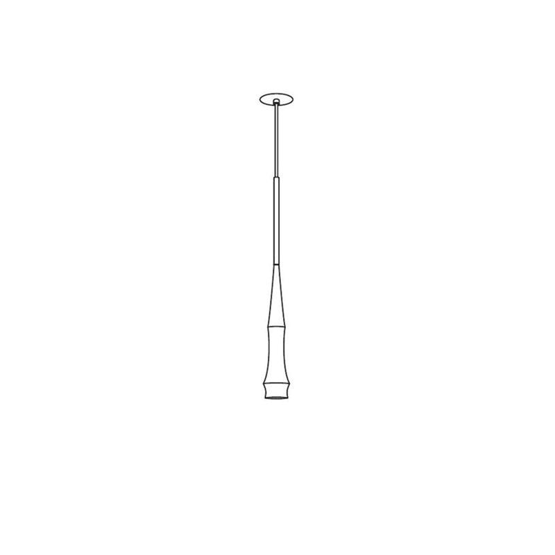 Slend Pendant Light Model C ∅ 3.1″ x H 59.1″ / Dia 8cm x H 150cm / Black Pendant light