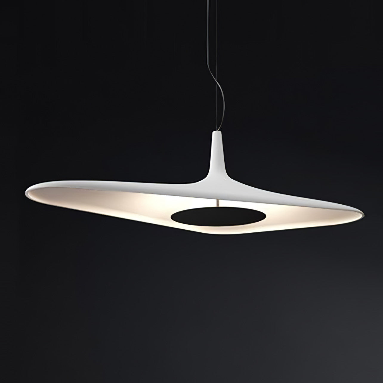 Soleil Noir Pendant Lamp ∅ 23.6″ x H 15.7″ / White / Warm Light Pendant light