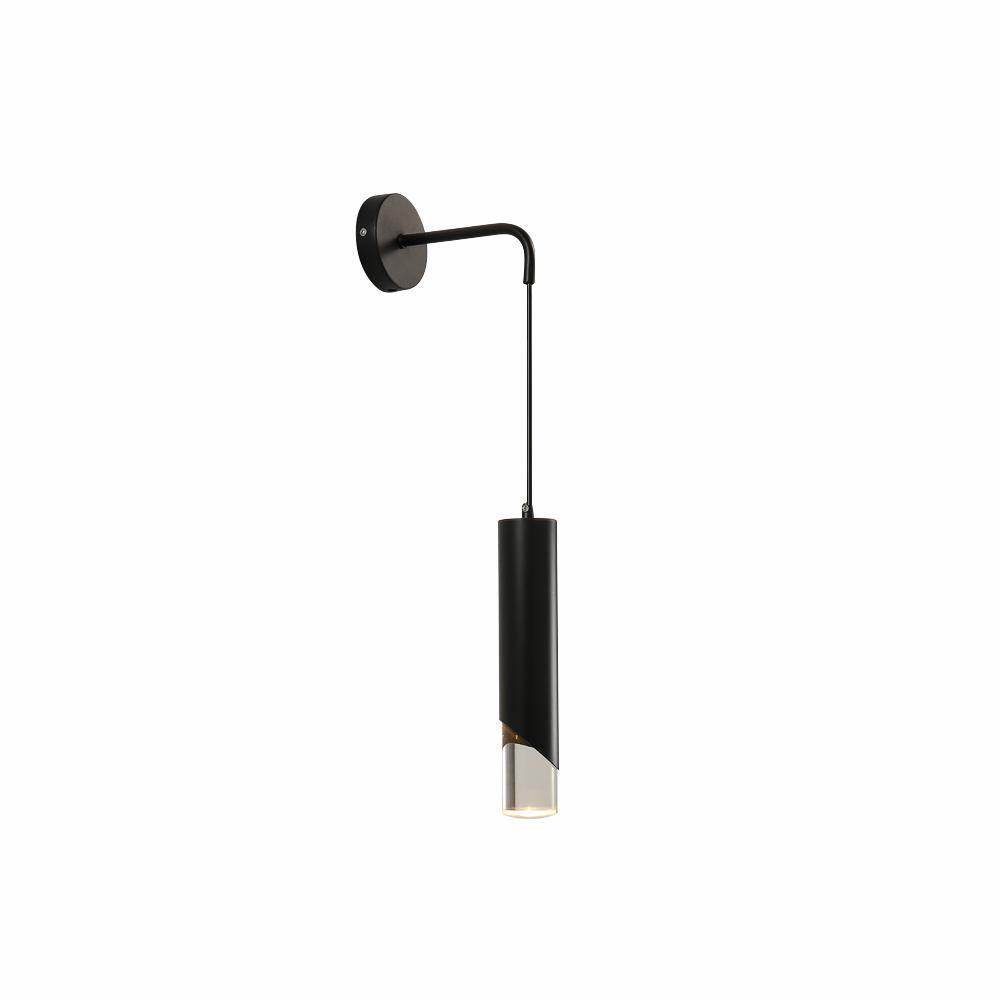Sonto Wall Lamp ∅ 7.9″ x H 15.7″ / Dia 20cm x H 40cm / Black / Warm White Wall lamp