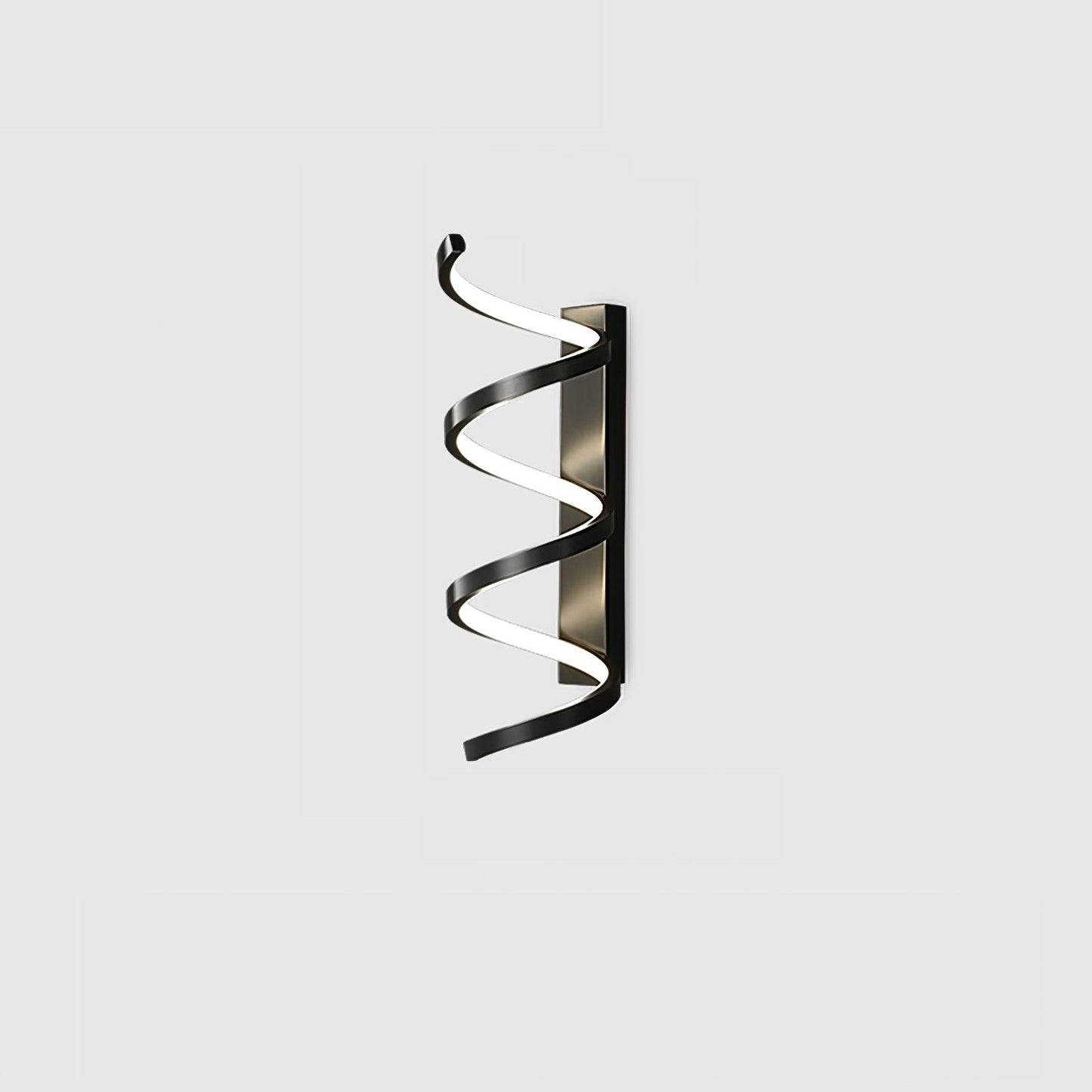 Spiral Wall Light ∅ 5.5″ x H 16.5″ / Dia 14cm x H 42cm / Black / Three-Color Changing Light Wall lamp