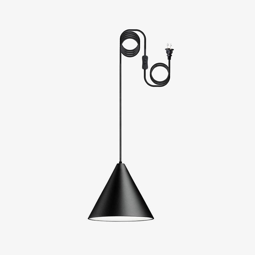 String Swag Lights Conical: ∅ 8.3″ x H 6.3″ / Dia 21cm x H 16cm (2 hooks) / L 450cm with plug / 2 Pendant light