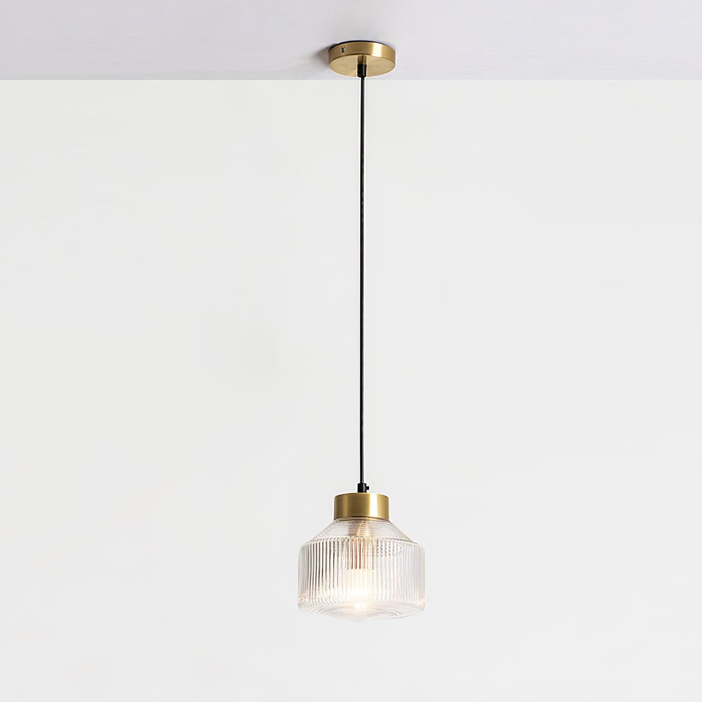 Striped Spinning Top Pendant Light ∅ 9.8″ x H 11.8″ / Dia 25cm x H 30cm / Transparent Pendant light