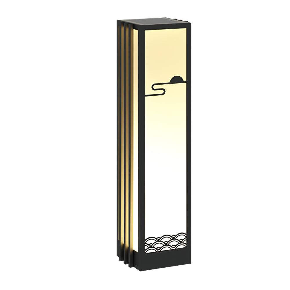Sunrise Pattern Garden Light L 7.9″ x W 7.1″ x H 27.6″ / L 20cm x W 18cm x H 70cm / Model B: Solar-Powered Version