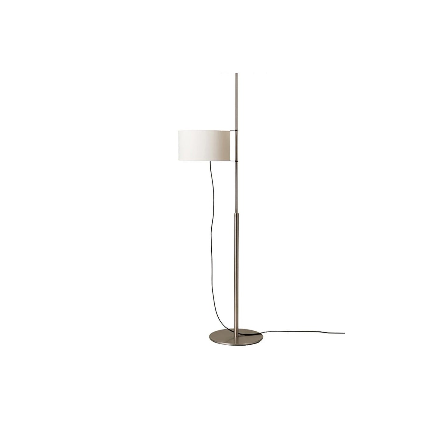 Svelte Silhouette Floor Lamp Nickel & White ∅ 12.6″ x H 69.3″ / Dia 32cm x H 176cm / US Plug Floor lamp