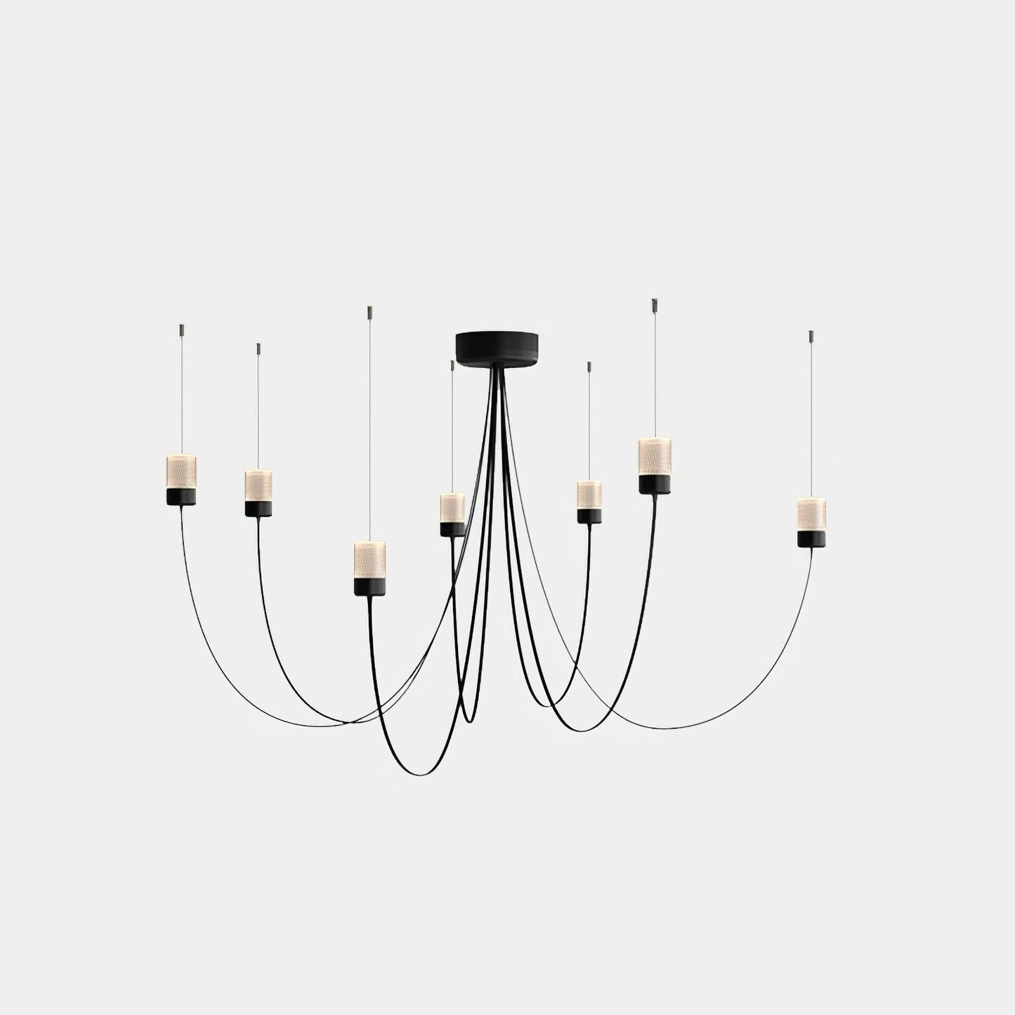 Swaying Chandelier 7 Heads ∅ 50″ x H 35.4″ / Dia 127cm x H 90cm / Warm Light Chandelier