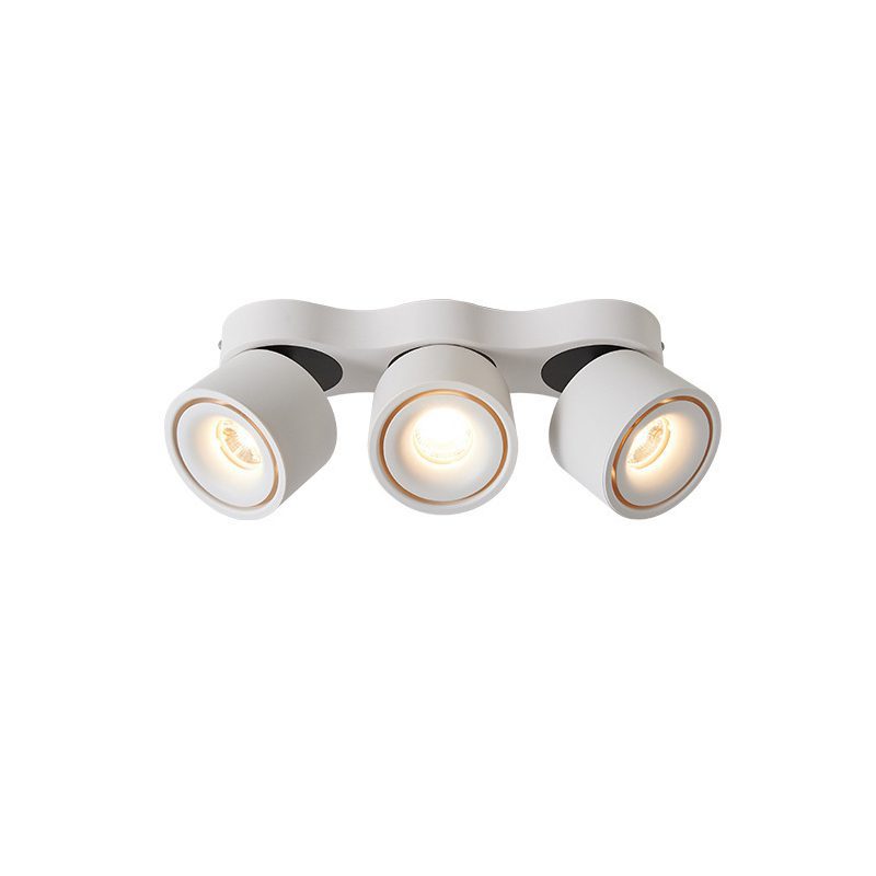 Three-heads Rotating Folding Ceiling Lamp Model A ∅ 12.6″ x H 3.9″ / White / Warm Light Ceiling lamp