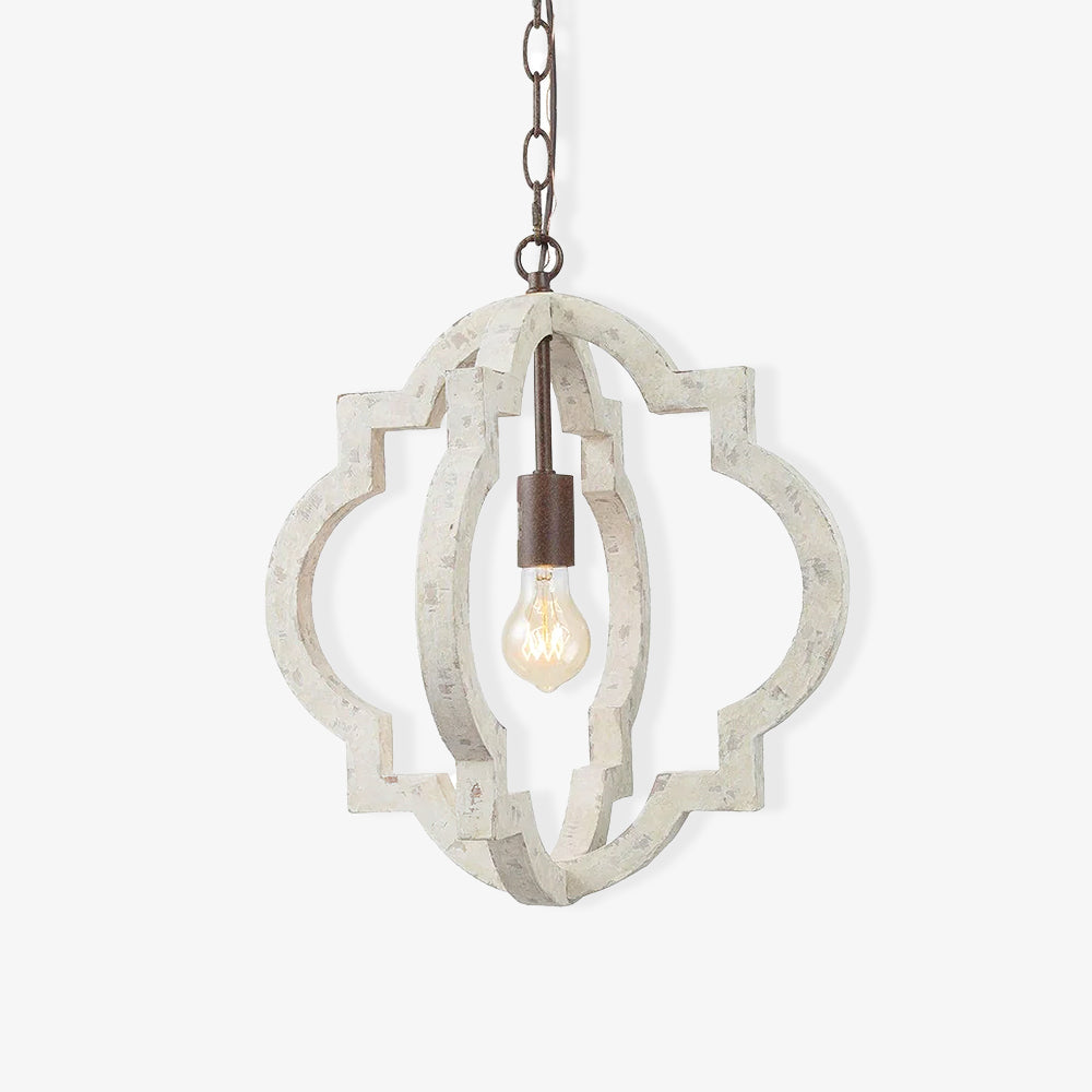 Timeless Chandelier Φ 15.7″ x H 15.7″ / Dia 40cm x H 40cm / Old white Chandelier