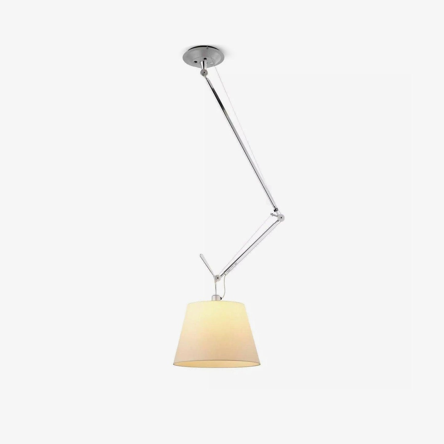 Rotatable Ceiling Pendant Light ∅ 14.1″ x H 10.2″/ Dia 36cm x H 26cm / Chrome & White Pendant light