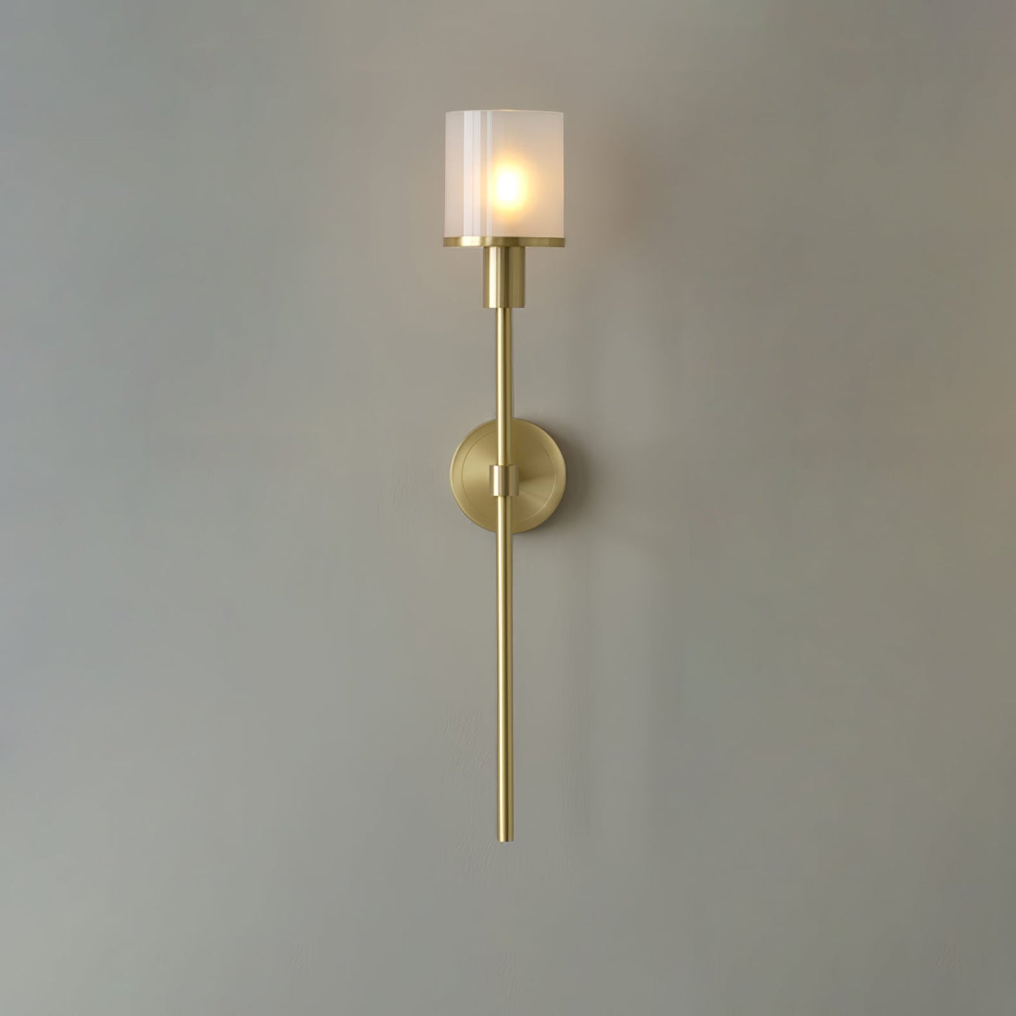 Tracie Classic Sconce ∅ 3.9″ x H 23.6″ & Glass / Copper / Single Wall lamp