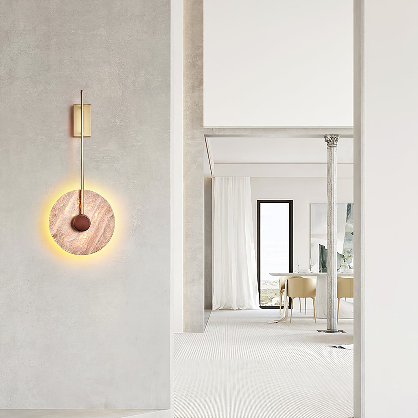 Travertine Disc Wall Lamp Wall lamp