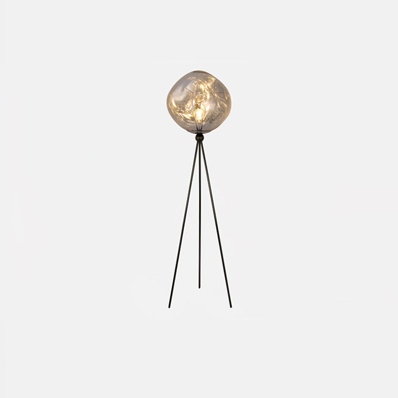 Lava Tripod Rock Floor Lamp ∅ 19.3″ x H 62.2″ / Dia 48cm x H 158cm / Silver & Black / US Plug Floor lamp