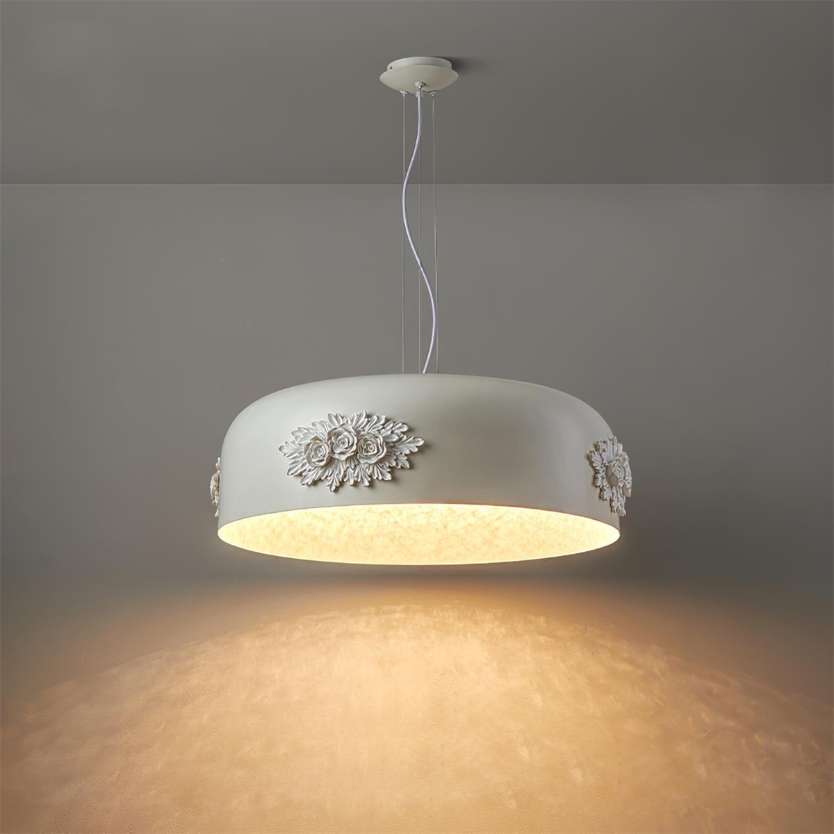 Tuzzi Pendant Light ∅ 23.6″ x H 10.2″ / ∅ 60cm x H 26cm / White / Warm Light Pendant light