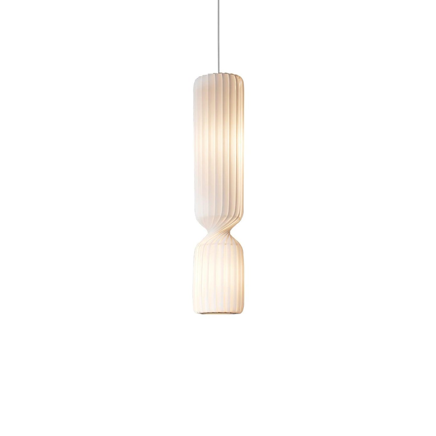 Twist Pendant Lamp ∅ 9.8″ x H 55.1″ / Dia 25cm x H 140cm / White / Warm Light Pendant light