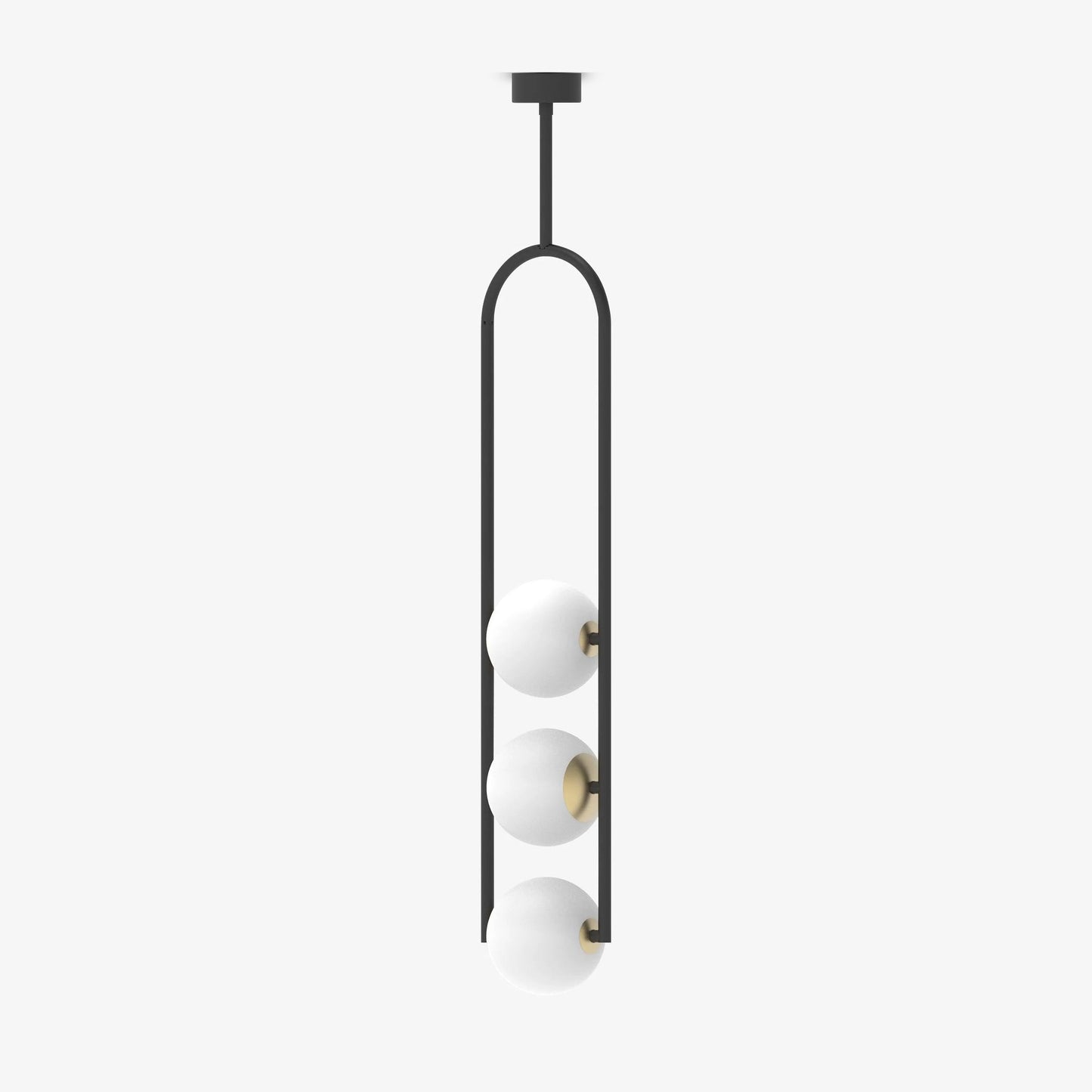 U Pendant Lamp ∅ 5.9″ x H 41.3″ / Dia 15cm x H 105cm / Black Pendant light