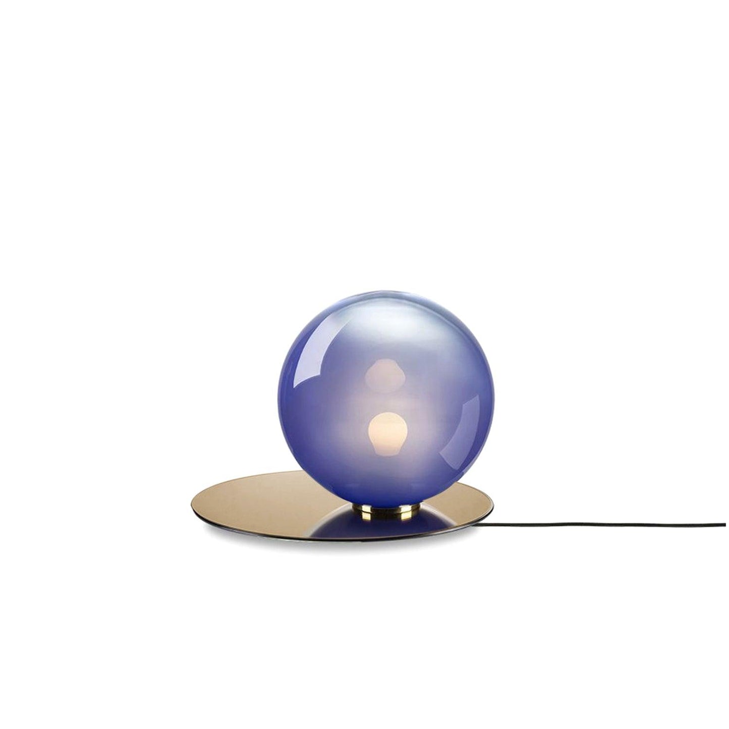 Umbra Table Lamp ∅ 13.8″ x H 11″ / Dia 35cm x H 28cm / Sand Nickel & Blue / US Plug Table lamp