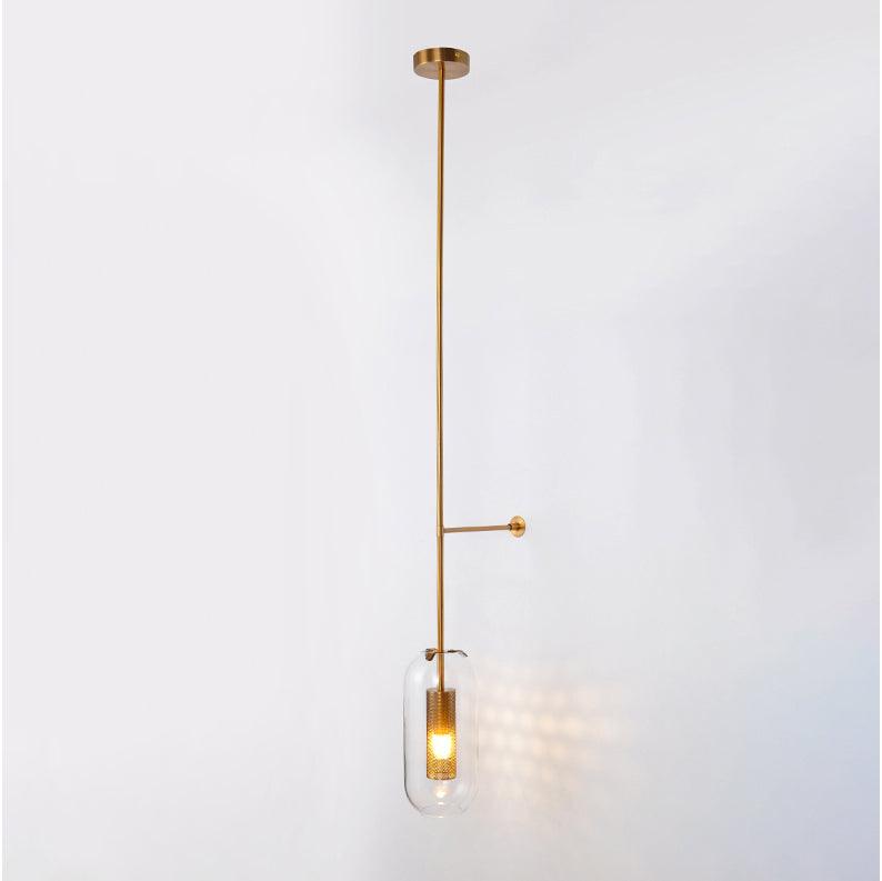 Vadim Wall Lamp L 9.8″ x H 66.9″ / L 25cm x 170cm / Gold & Clear Wall lamp