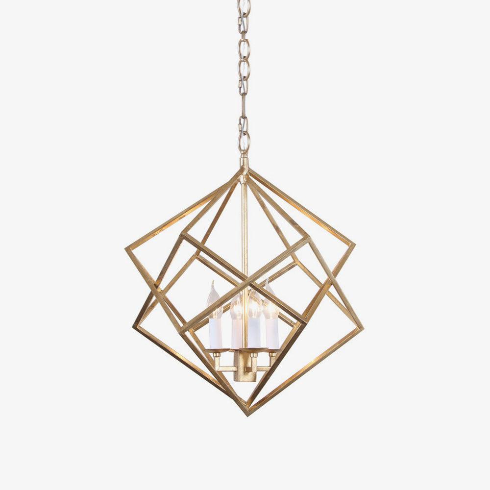Voss Geometric Pendant Light Φ 15.7″ x H 15.7″ / Dia 54cm x H 64cm / Gold Pendant light