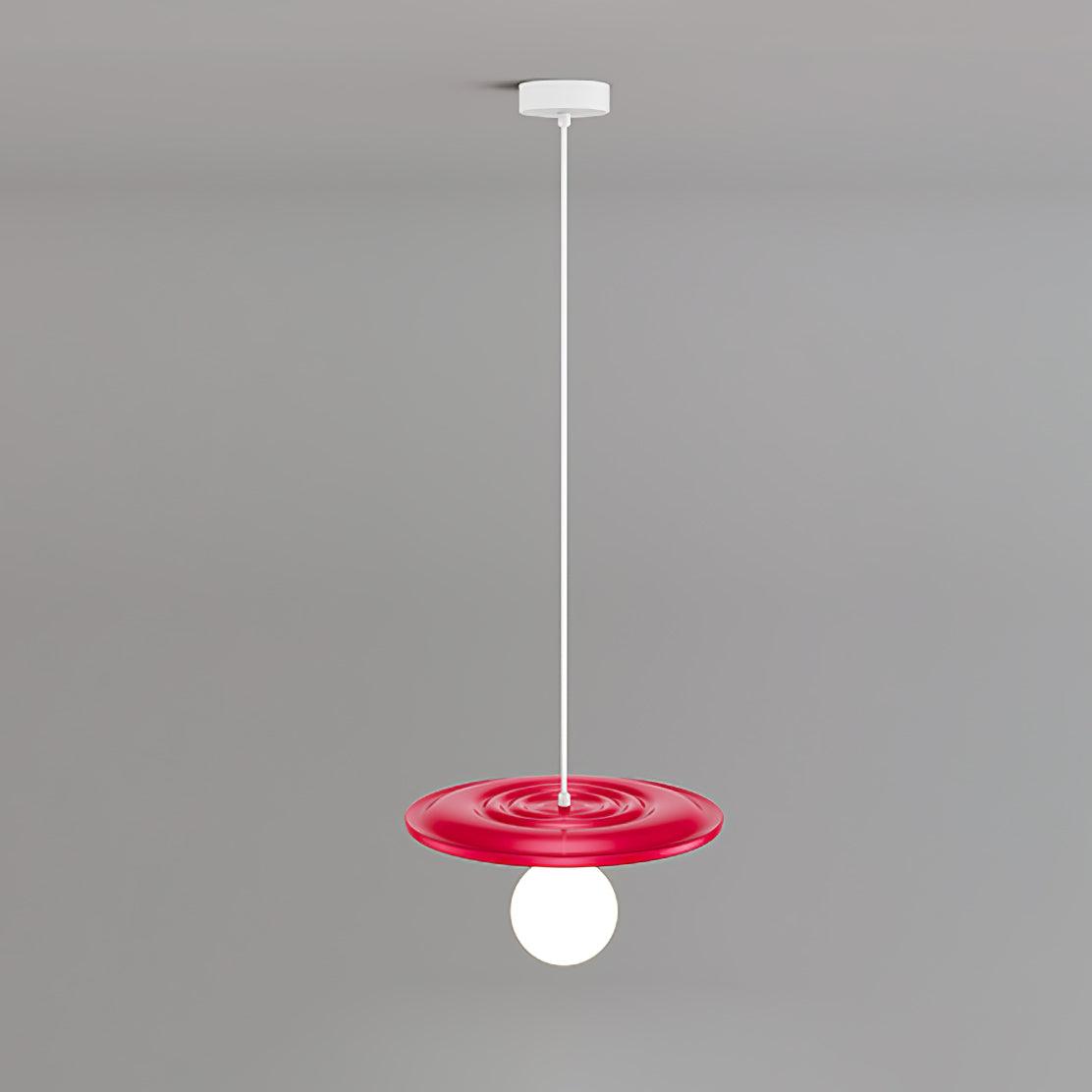 Water Ripple Pendant Lamp ∅ 11.8″ x H 59.1″ / Dia 30cm x H 150cm / Red Pendant light
