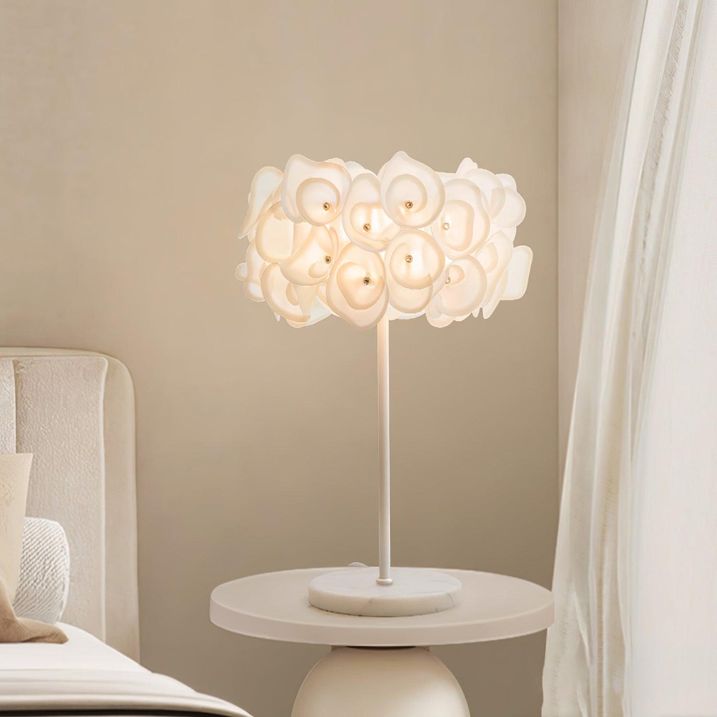 White Hydrangea Table Lamp Table lamp