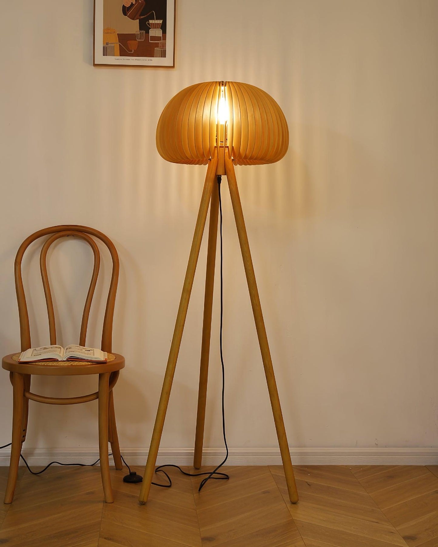 Wooden Pumpkin Floor Lamp Floor lamp